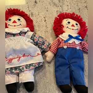 VTg Raggedy Ann and Andy soft 14" dolls - Applause - 2002
